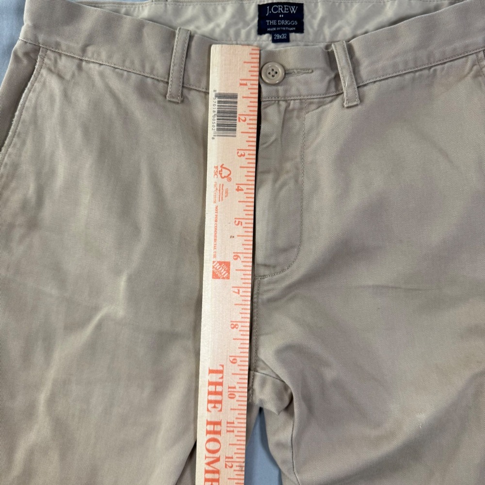 J Crew The Driggs Chino‎ Pants Khaki Mens 29x32 (30x30) Slim Fit Career Work - Picture 8 of 13